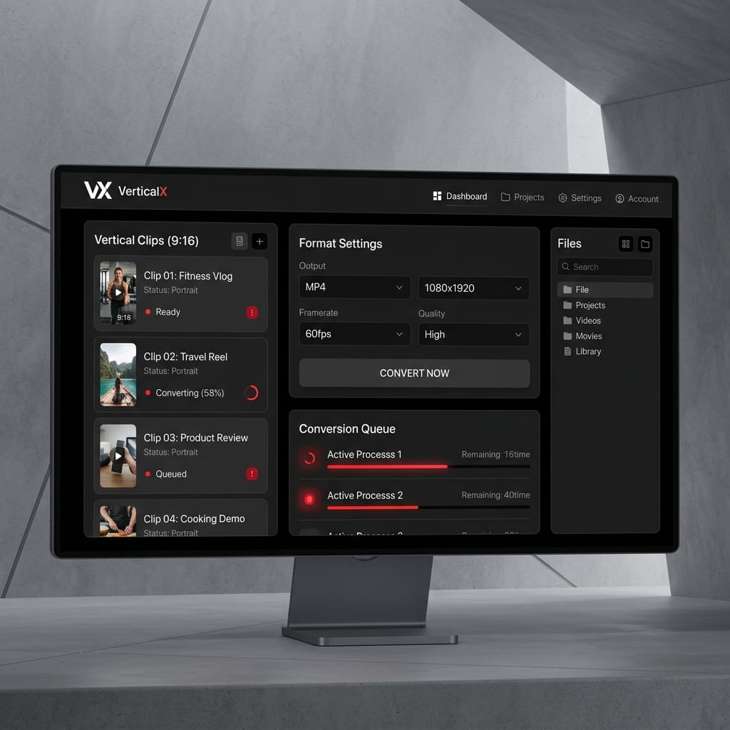 VerticalX Interface Mockup